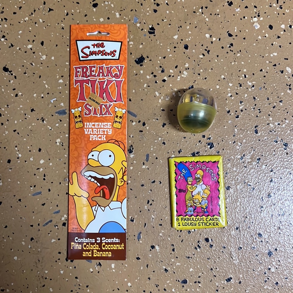 Simpsons Cards, Tiny Figurine, Incense Sticks